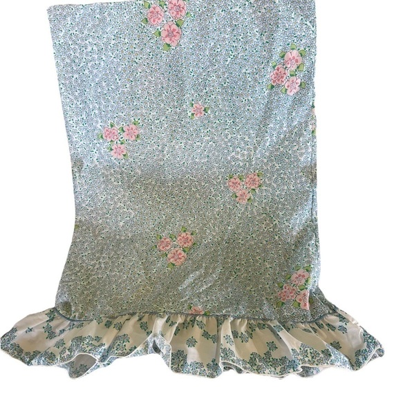 VINTAGE Barbara Brody for Martex full size floral a ruffle sheet set - Picture 2 of 12